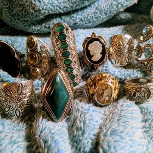 Entire Lot of 10 Sterling Silver Rings